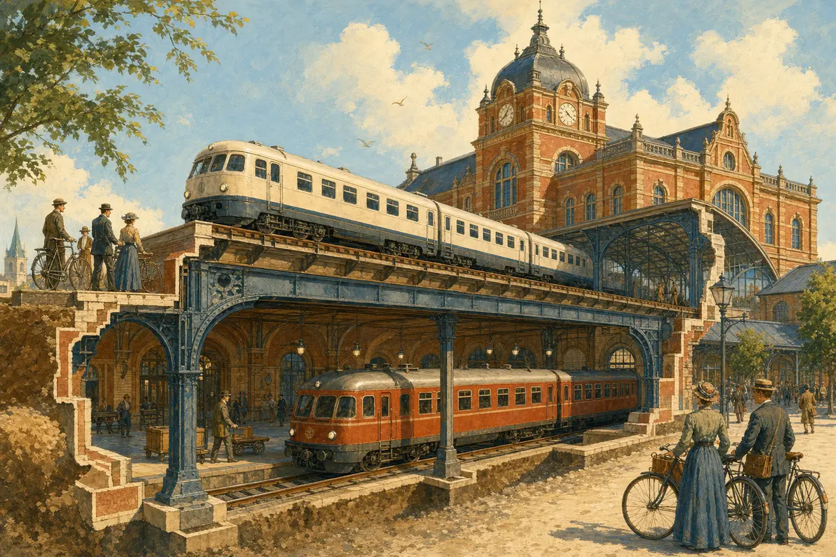 Osnabrück Hbf — kruispunt op twee verdiepingen